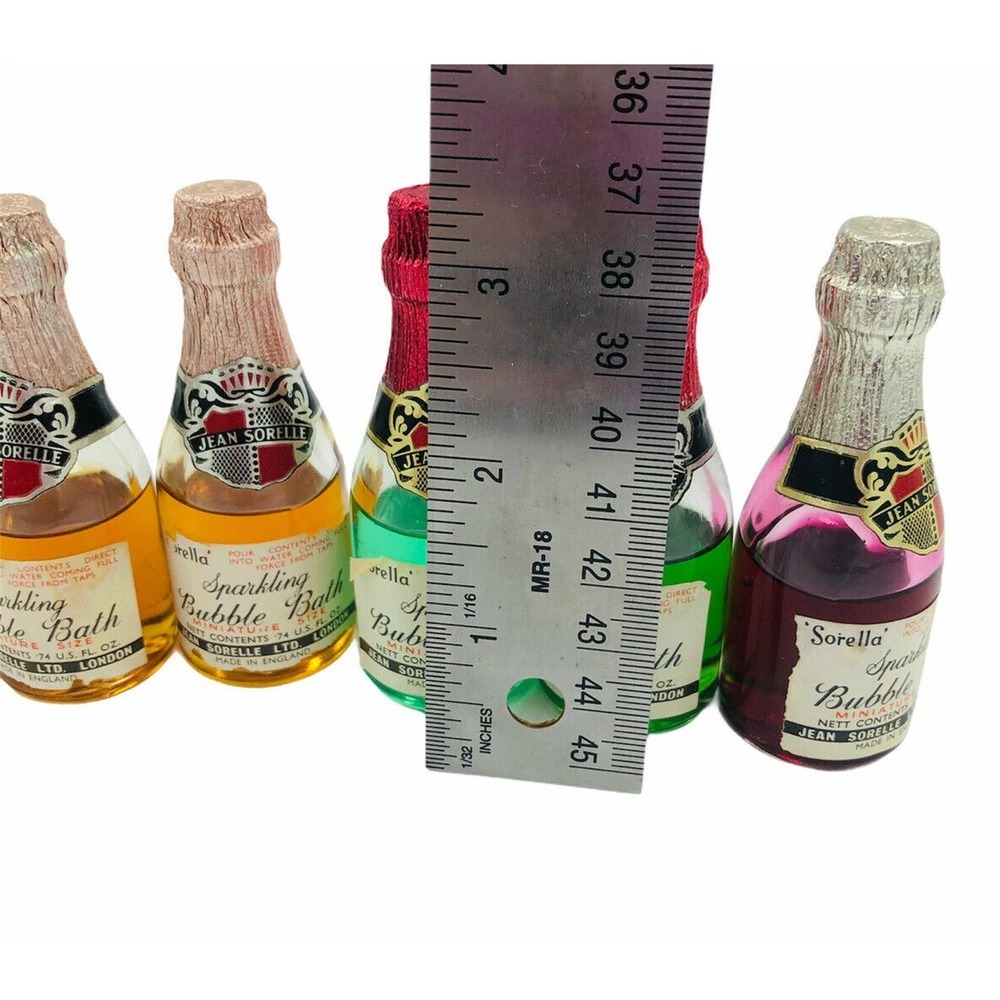 JEAN SORELLA bubble bath set 6 bottles vintage - Picture 4 of 8